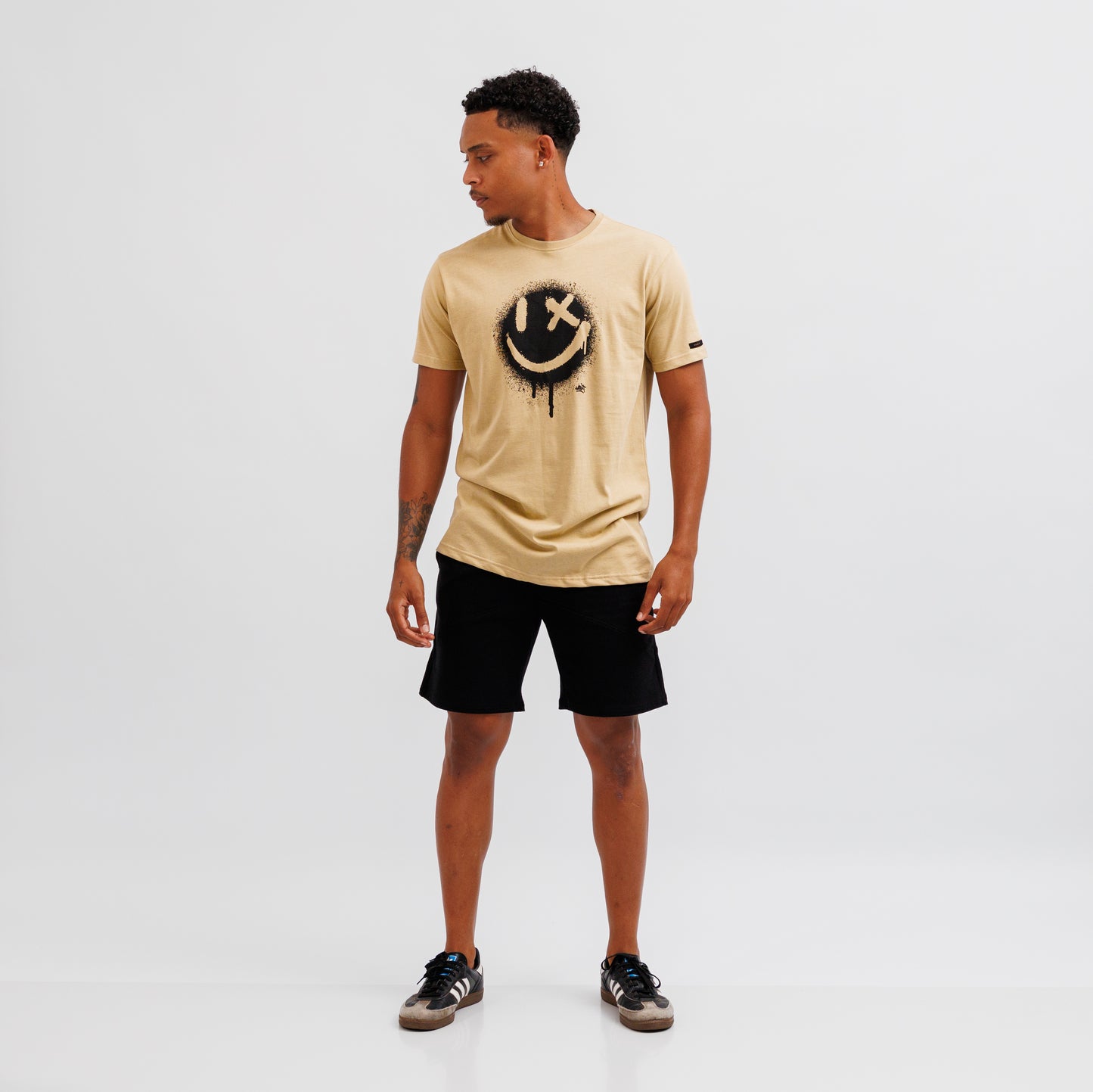 Men T-shirt Beige